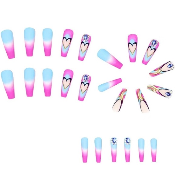 NWT Extra Long 24 PCS Press On Nails - Picture 3 of 7